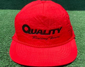 Vintage jaren 90 Quality Racing Team Racing rode snapback hoed