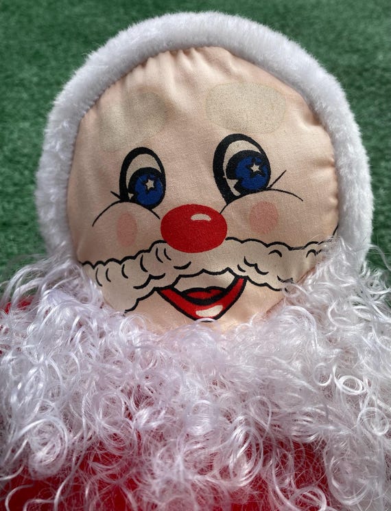 Rare Vintage 1988 Jolly Toys Christmas Holiday Santa Claus Plush