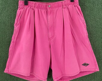 Vintage 80er Jahre Ocean Pacific Plissee Pink Shorts Herren Größe 38 ”Taille