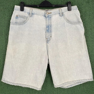 Vintage 90’s Anchor Blue Relaxed Fit Distressed Jean Shorts Jorts Men’s Size 35