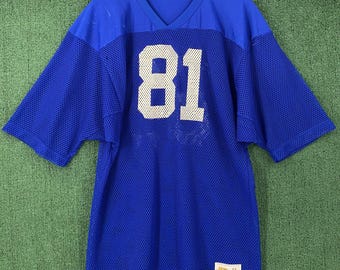 Vintage 90's Russell Athletic Navy Blue Blank Essential Hoodie