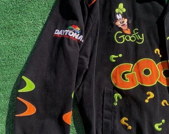 VTG 2004 JH Design Disney Goofy Nascar Daytona 500 Embroidered