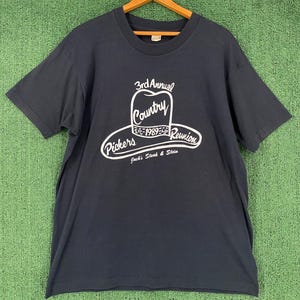 VTG 1989 Country Music Pickers Reunion Single Stitch T-shirt Mens Medium