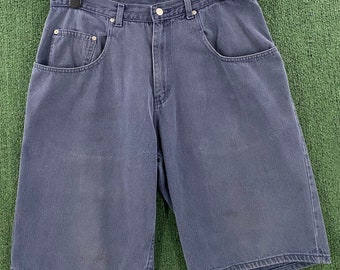 Vintage 90er Jahre Jordache Faded Bluish Graue Denim Jeans Shorts Jorts Herren Größe 34