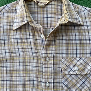 Vintage 70s Levis Panatela Big E Long Sleeve Button up Shirt Mens Size ...