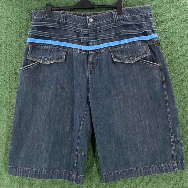 Raros VTG 90's Marithe Francois Girbaud Snap Zip Denim Shorts Jorts Hombre SZ 43