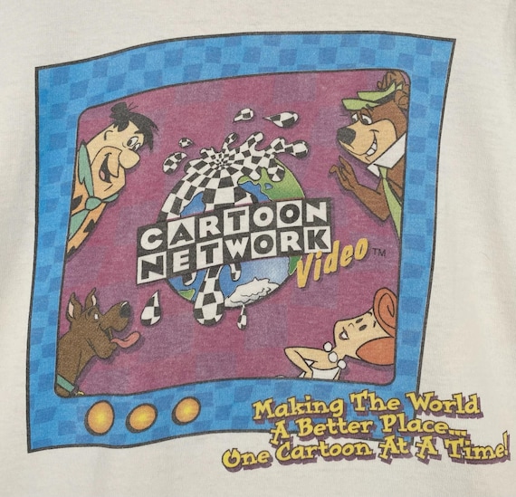Rare Vintage 90's Cartoon Network Video Promo Single Stitch T