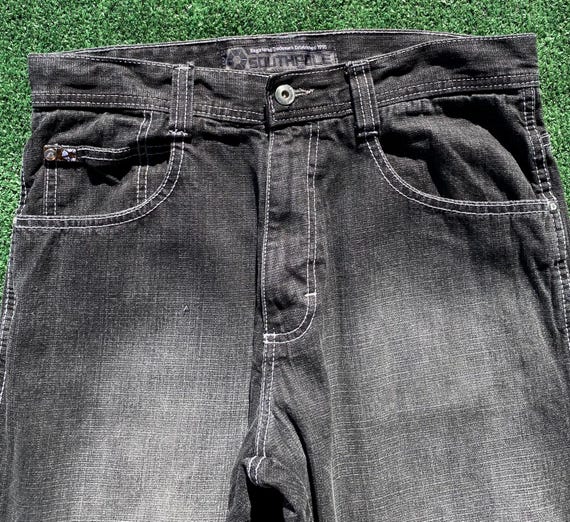 Vintage Y2K Southpole Brown Tab Black Wide Leg Baggy Jeans Men's