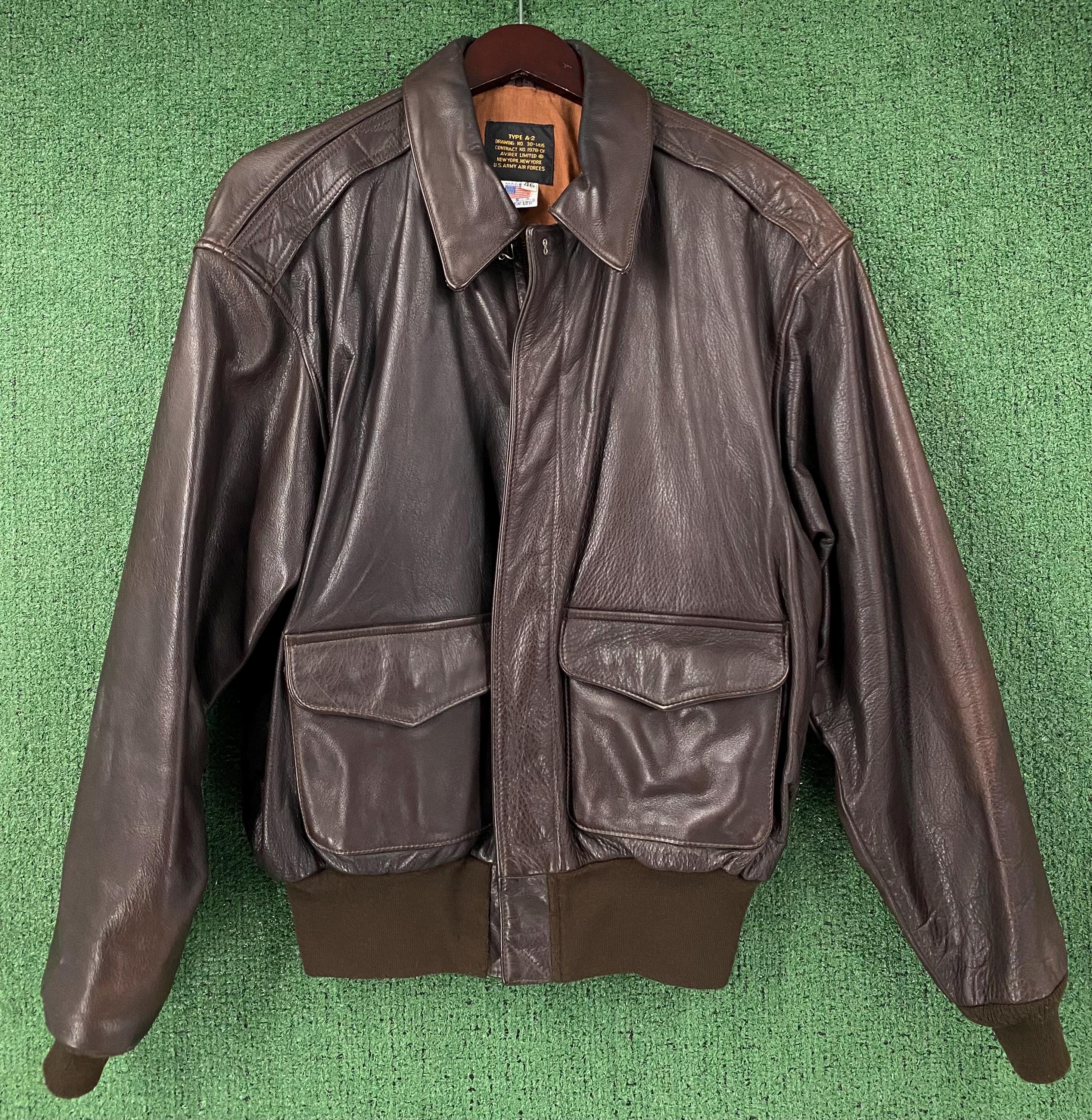 Avirex A2 Leather Jacket - Etsy