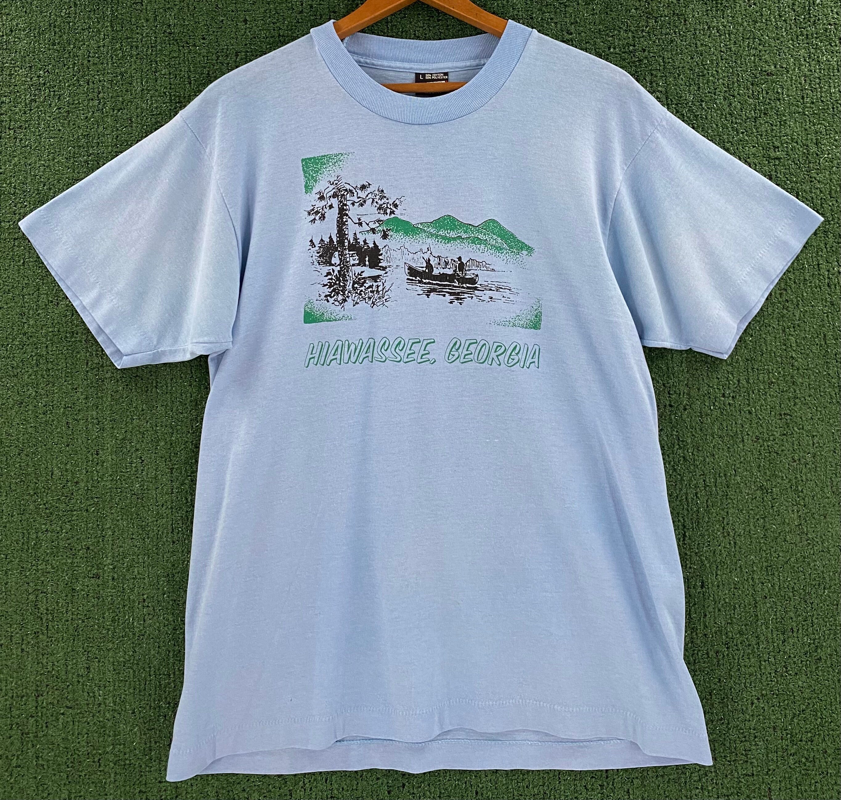 Vintage 80's Hiawassee Georgia Canoe Nature Single Stitch T-shirt