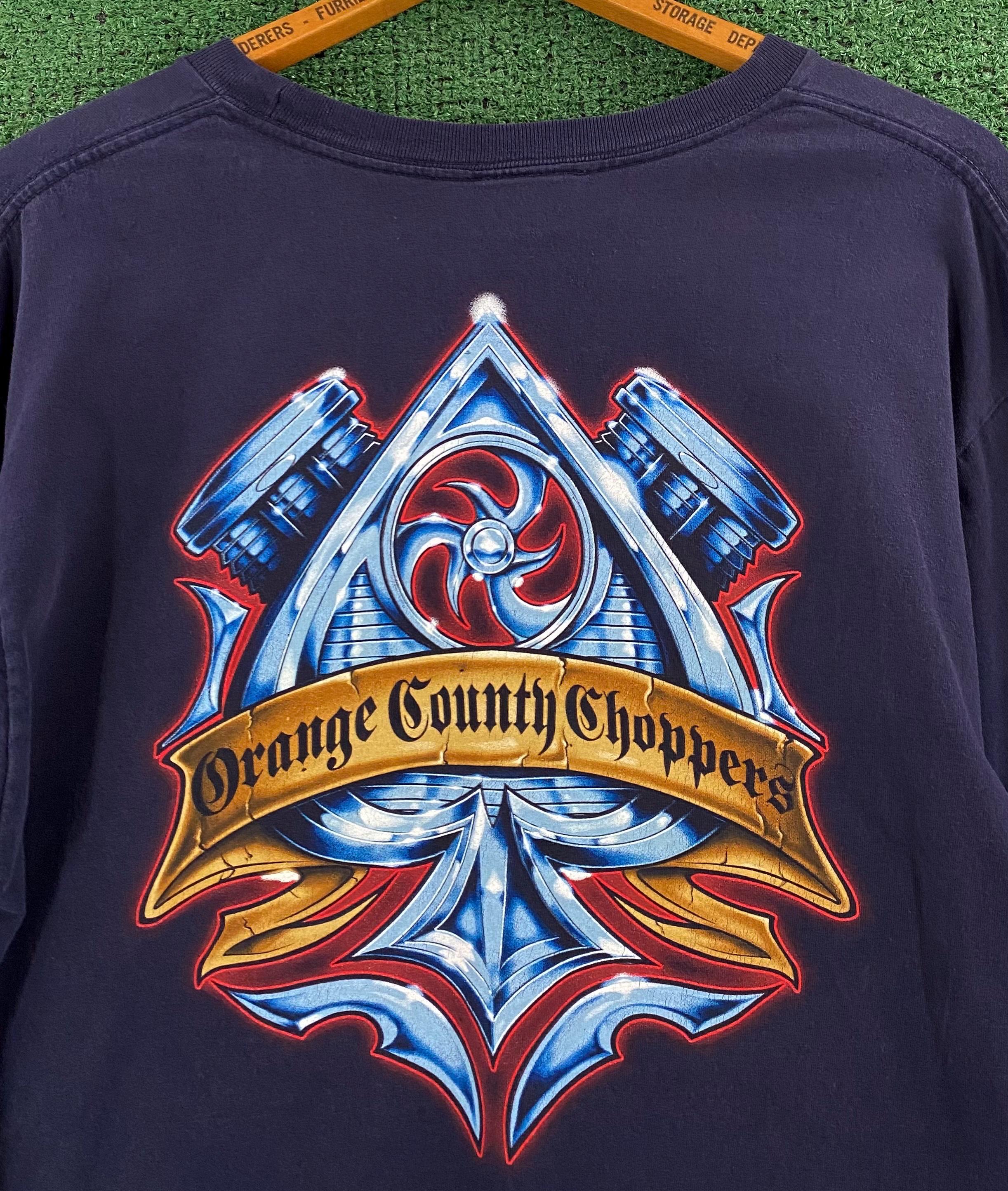 トップス 00's Orange County Choppers L/S Tee Vintage Orange County Choppers shirt, motorcycle biker long