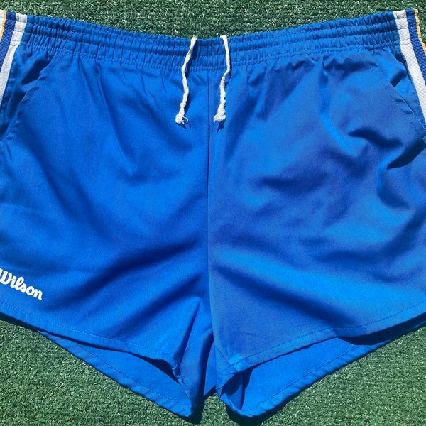 Rare Vintage 80’s Wilson Lined Sprinter Shorts W/ Pockets Men’s Size Large