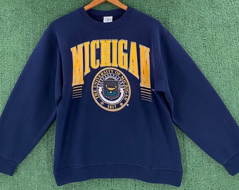 90er Jahre VTG Wolverines Sweatshirt Jugend Jungen L Made in USA Made
