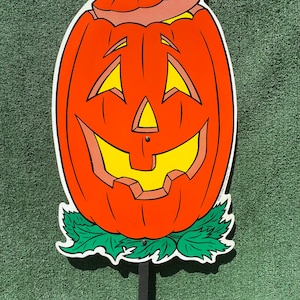 Rare VTG 1996 Halloween Color Clings Pumpkin Jack O Lantern Yard