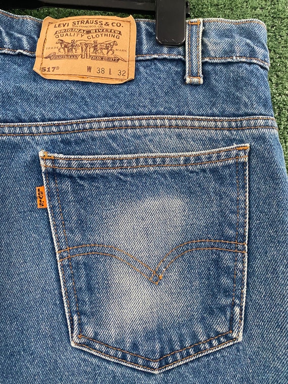 VTG 90’s Levi’s 517 Orange Tab Boot Cut Jeans Men… - image 5