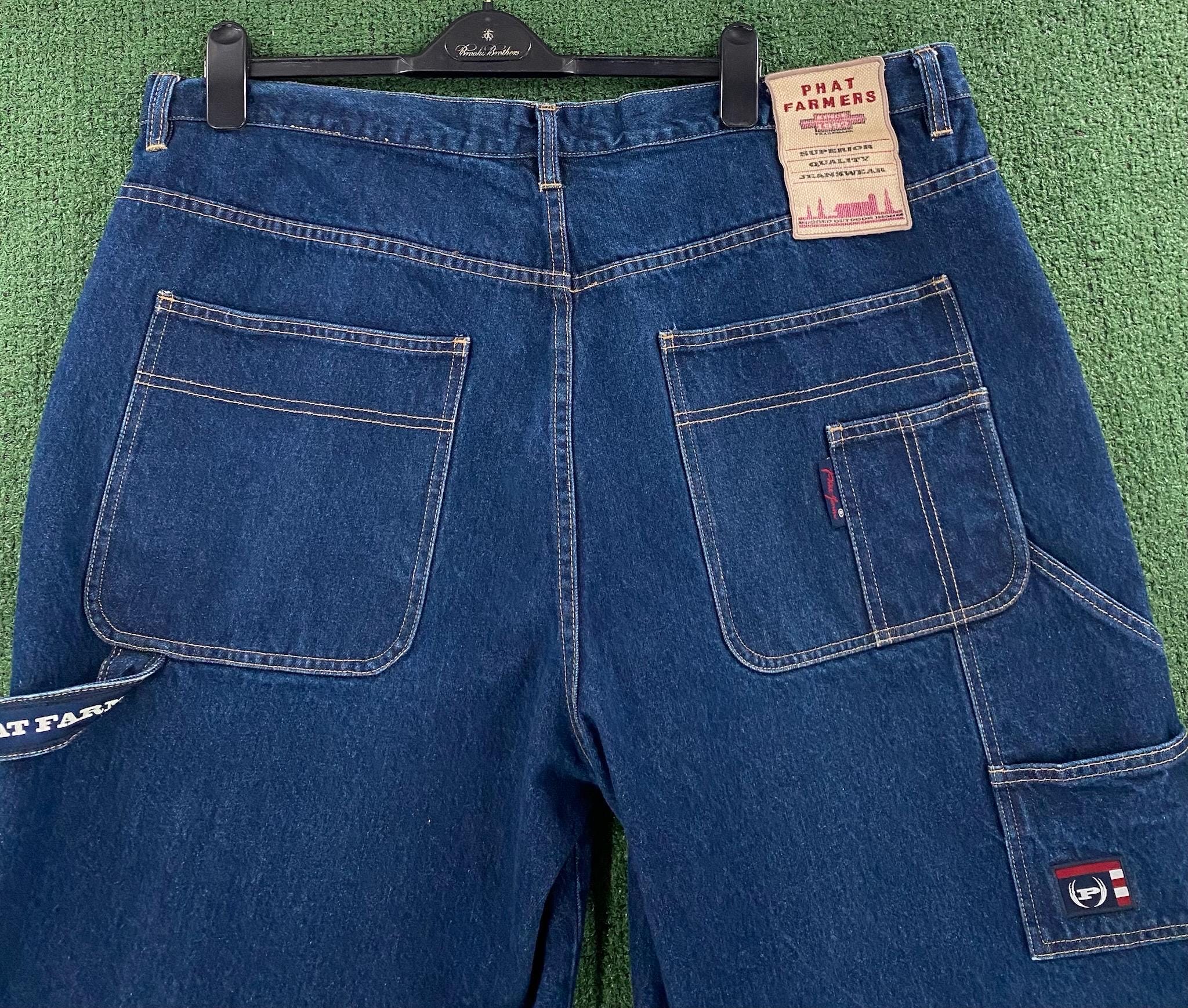 Vintage 90's Phat Farm Carpenter Jean Shorts Jorts Mens Size