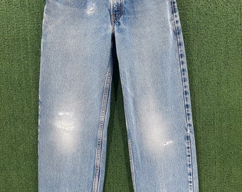 VTG 90’s Levi’s 550 Relaxed Fit Studenten Distressed Denim Jeans Women’s SZ 28x28