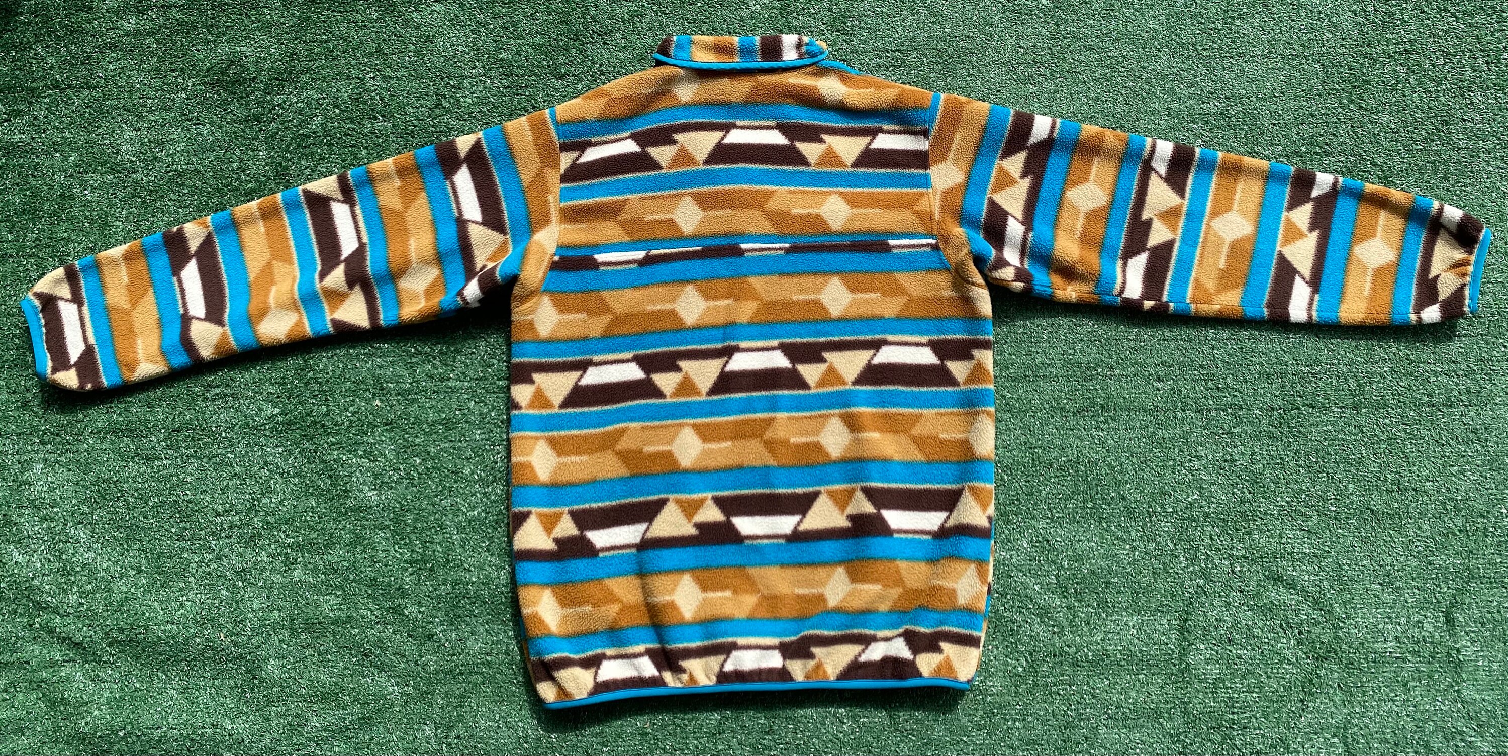Vintage Patagonia Synchilla Snap T Geometric Pattern Fleece