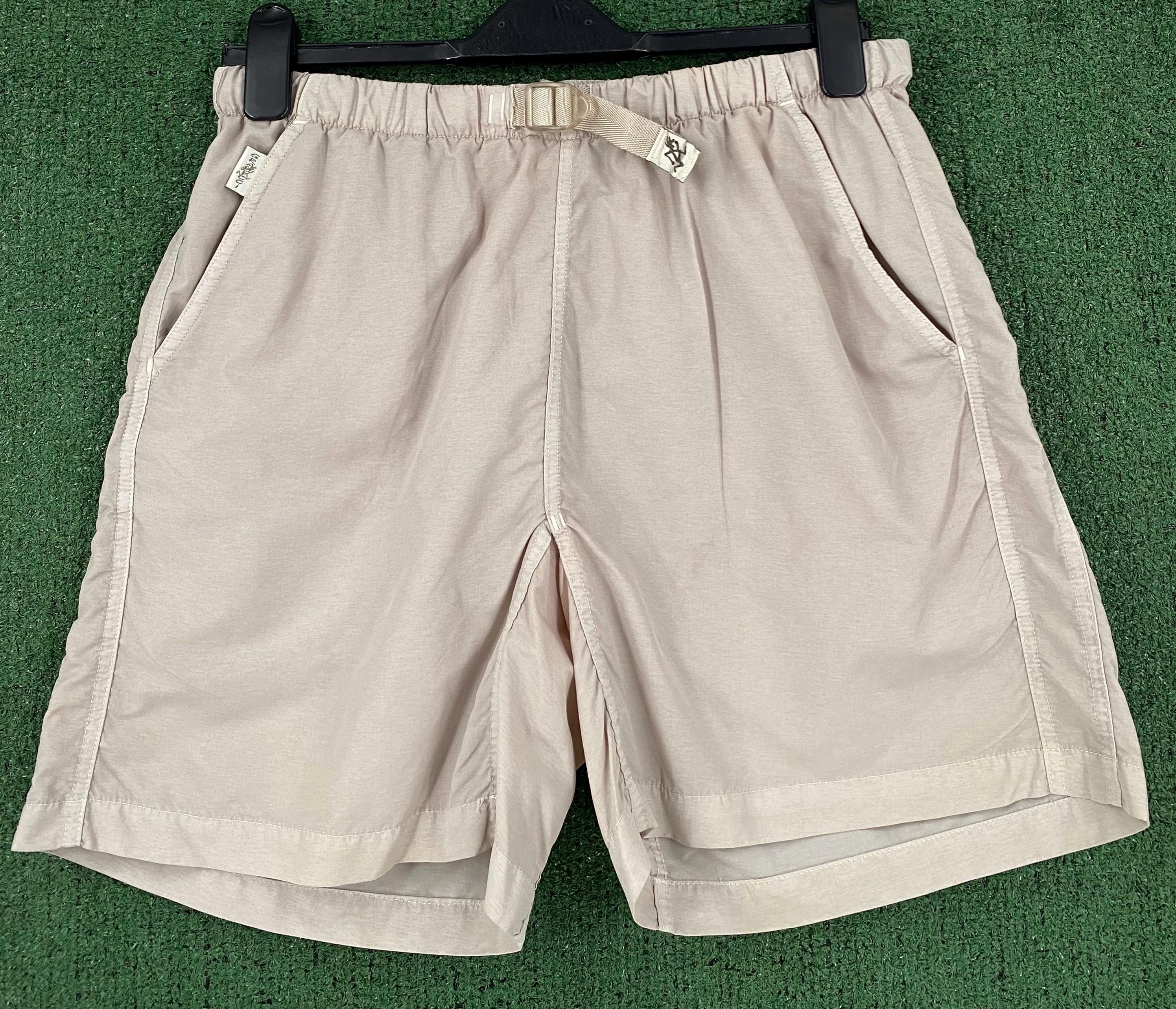 Vintage 90's Gramicci Original Freedom Nylon Beige Belted Shorts