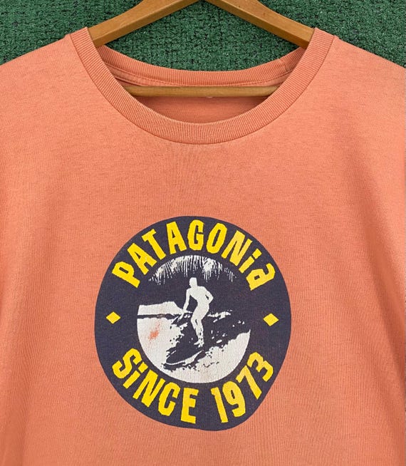 VTG 90's Patagonia Beneficial T's Surf Surfer Faded T-shirt Mens