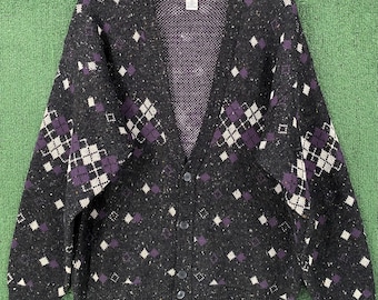 Vintage 60s Dick Van Dyke Cardigan Pumpkin Orange 1960 Mens