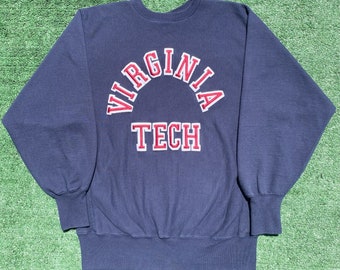 VTG 80’s Champion Reverse Weave Virginia Tech Sweatshirt Men’s Large USA Made