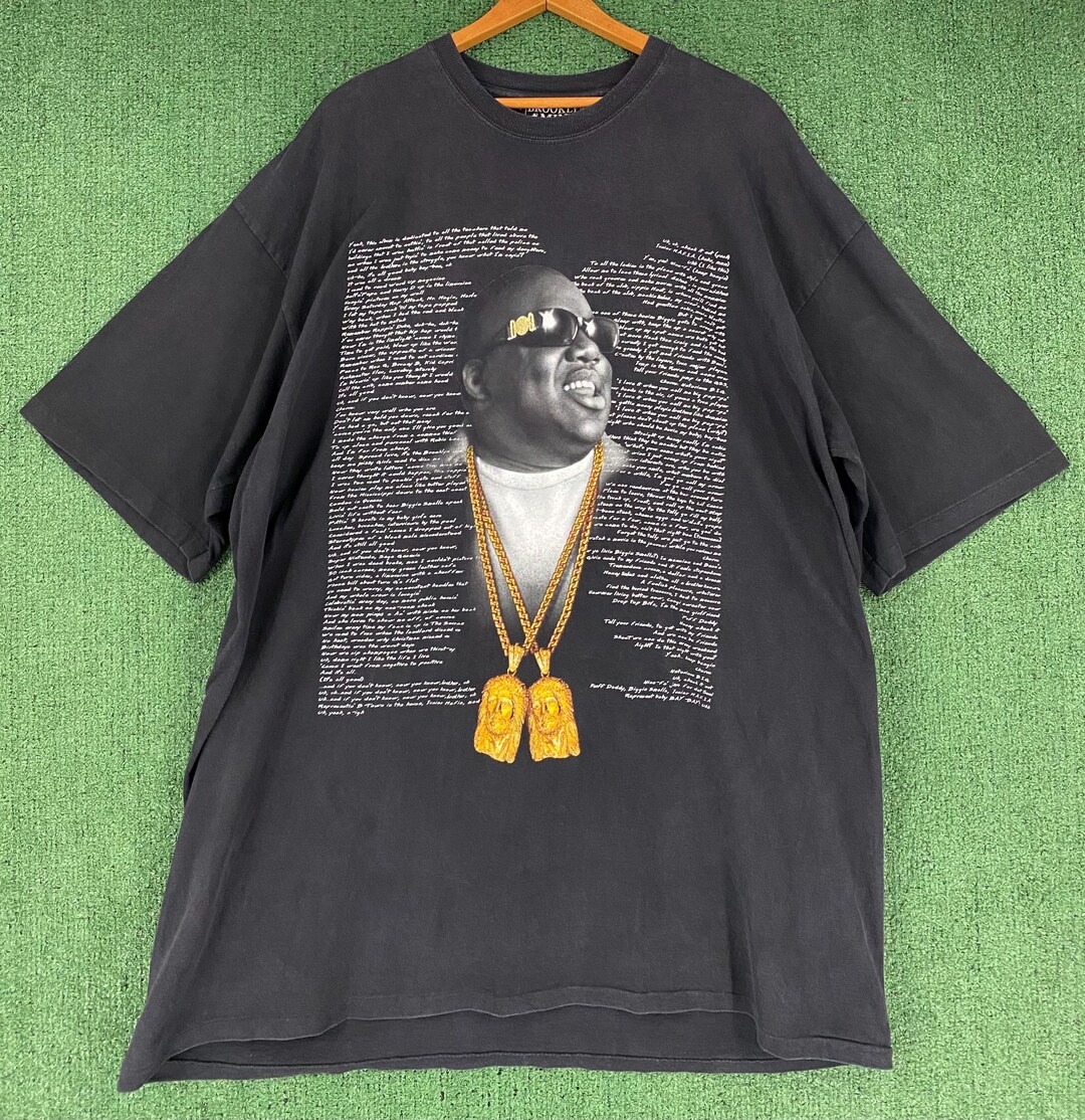 VTG 2005 Notorious B.I.G. Juicy Big Poppa Lyrics Rap T-shirt Mens