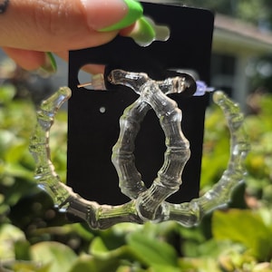 Bamboo Hoop Earrings clear