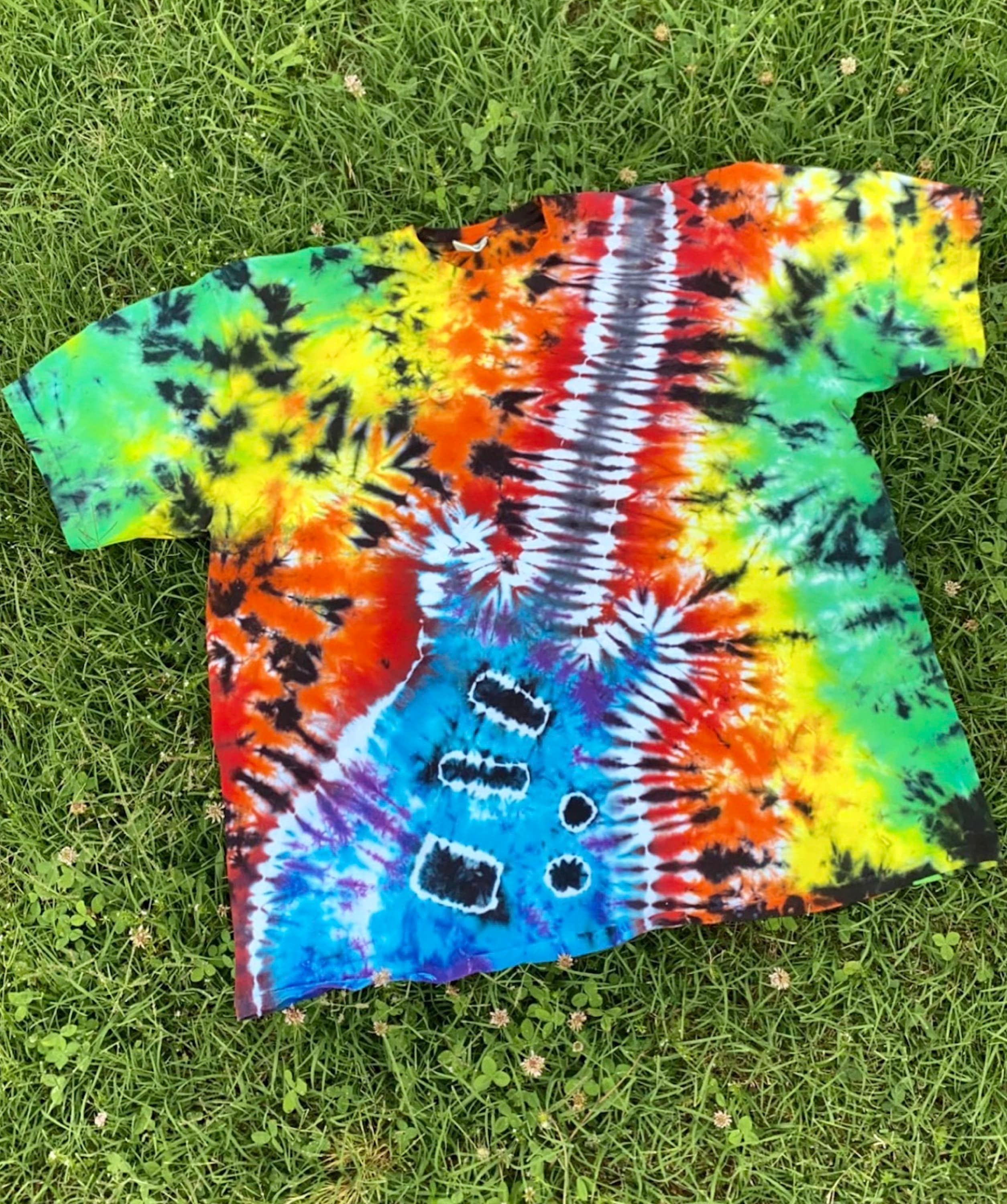 Chemise Tie Dye Imprimé Guitare - Taille L Homme - Gildan - Neuf Sans étiquette