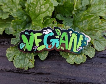 Super Green Super Vegan Pin