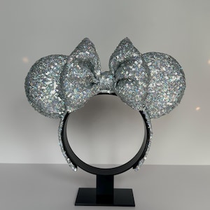 Silber schillernde Minnie Ohren