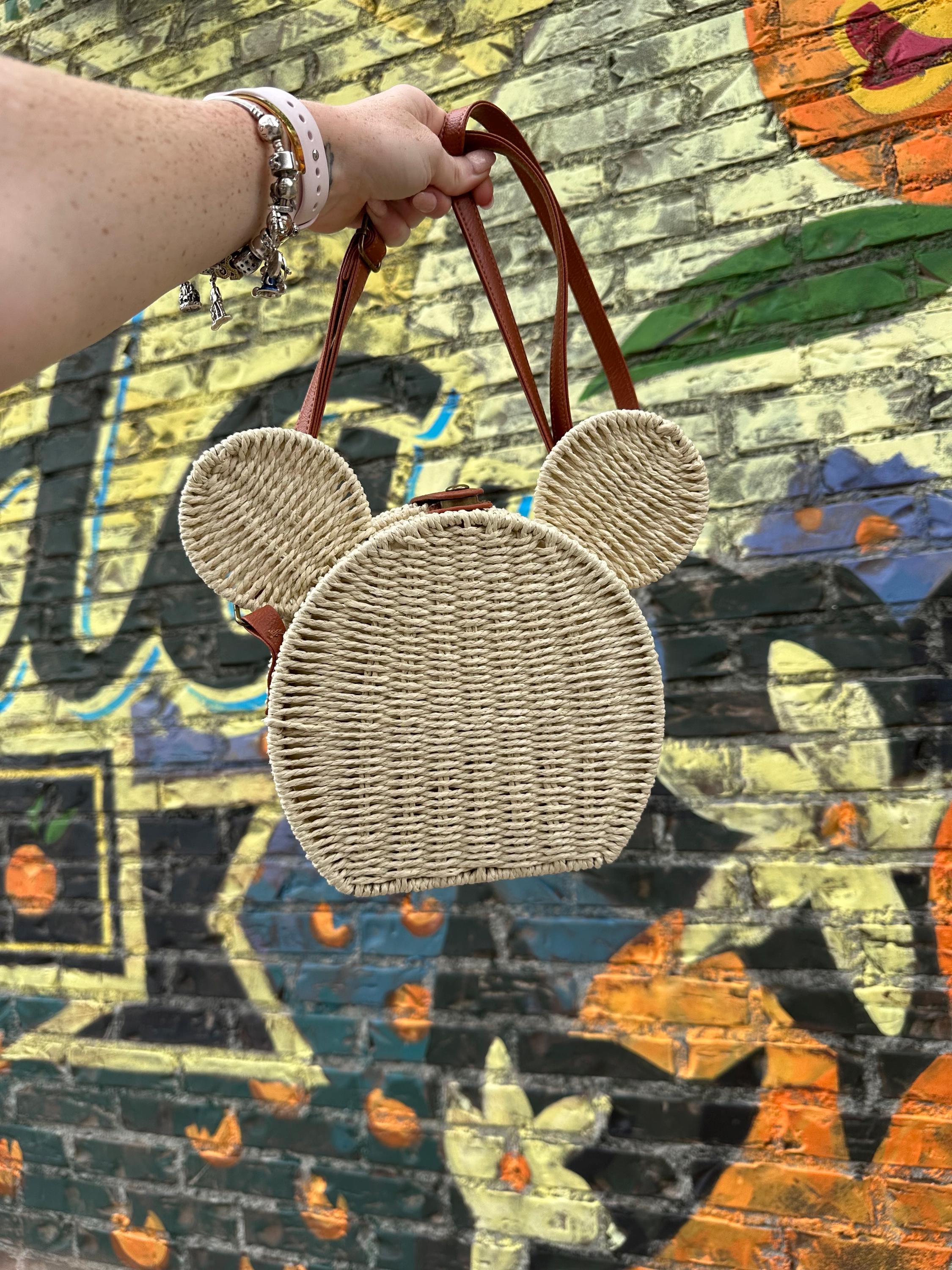 Mickey Inspired Straw Crossbody Bag - Etsy