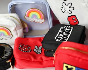 Nylon tas met patches (verschillende maten)