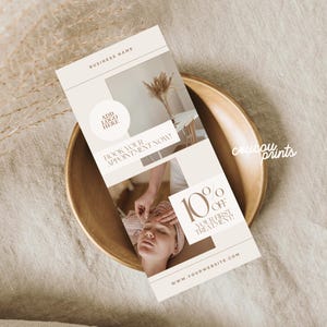 Editable Business Rack Card Flyer Canva Template, One Page Marketing Flyer, Esthetician Flyer, Canva Thin Flyer, Beauty Salon Flyer, Elle image 4