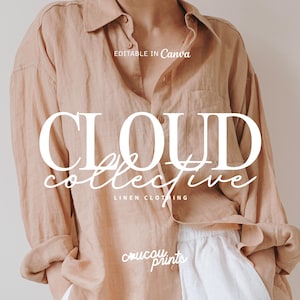 Plantilla de diseño de logotipo editable en rosa y rojo, marca de belleza DIY, logotipo para pequeñas empresas, diseño de plantilla de logotipo minimalista de Canva, logotipo de belleza - Nube