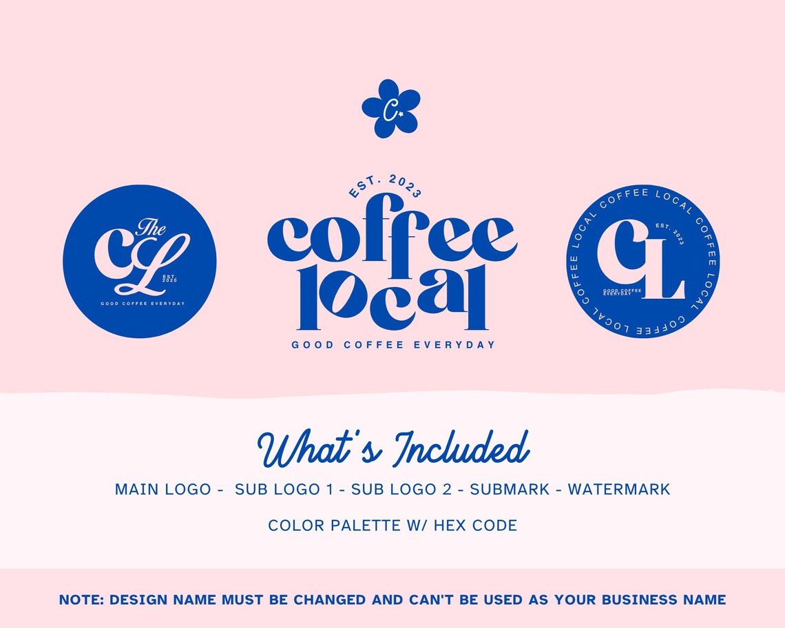 Editable Logo Canva Template, DIY Logo Design, Fun Colorful Logo Custom ...