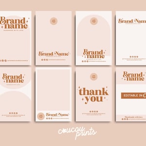 Display Cards Editable Canva Template, Jewelry Product Display Card, Hair Clip Packaging, Thank You Insert , Product Backing Cards - Daisy