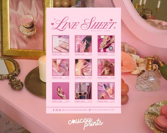 Editable Line Sheet Template Wholesale Canva, DIY Business Catalog Template, Printable Product Catalogs, Editable Product Sales Sheet - Feb