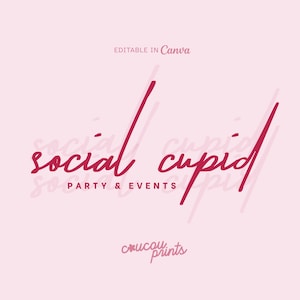 Logo Design Canva Template, Premade Pink Beauty Branding Logo, DIY Small Business Logo, Minimalist Logo Template, Signature Text Logo