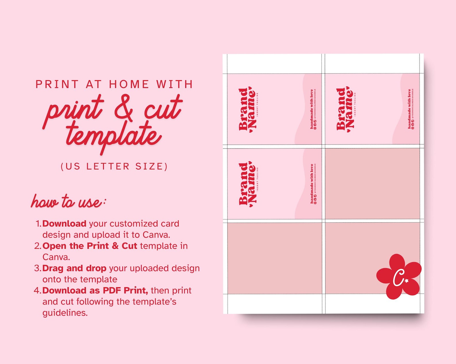 Editable Backing Paper Editable Display Card Templates Canva, Jewelry Product Display Cards ...