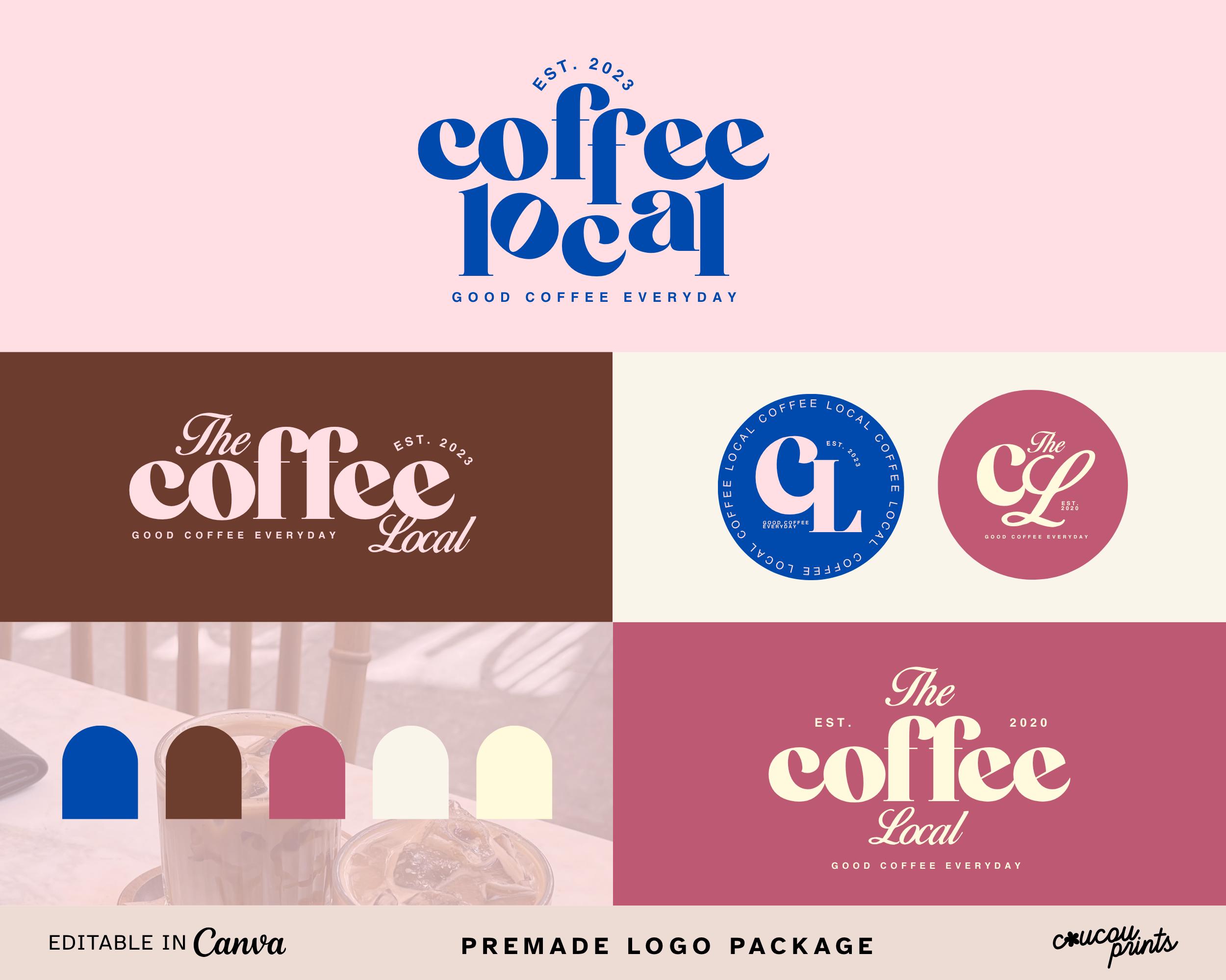 Editable Logo Canva Template, DIY Logo Design, Fun Colorful Logo Custom ...