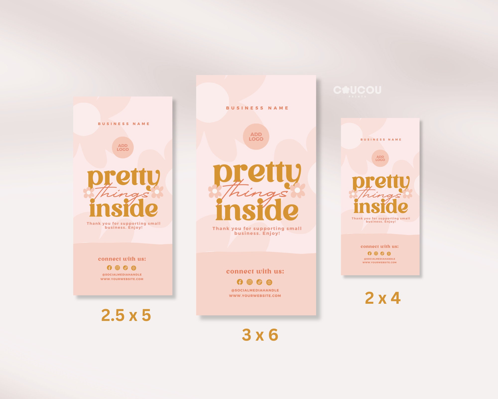 Box Label Template, Custom Package Label Sticker, Editable Branded ...