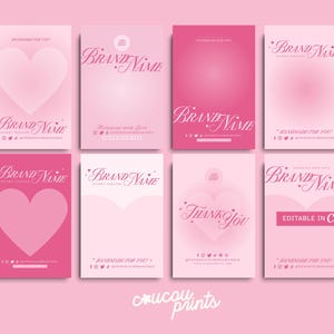 Modèles de cartes de présentation roses sur toile, Cartes de présentation de bijoux à faire soi-même, Carte de soutien pour sous-verres de voiture, Emballage de pince à cheveux, Insertion de remerciement - février