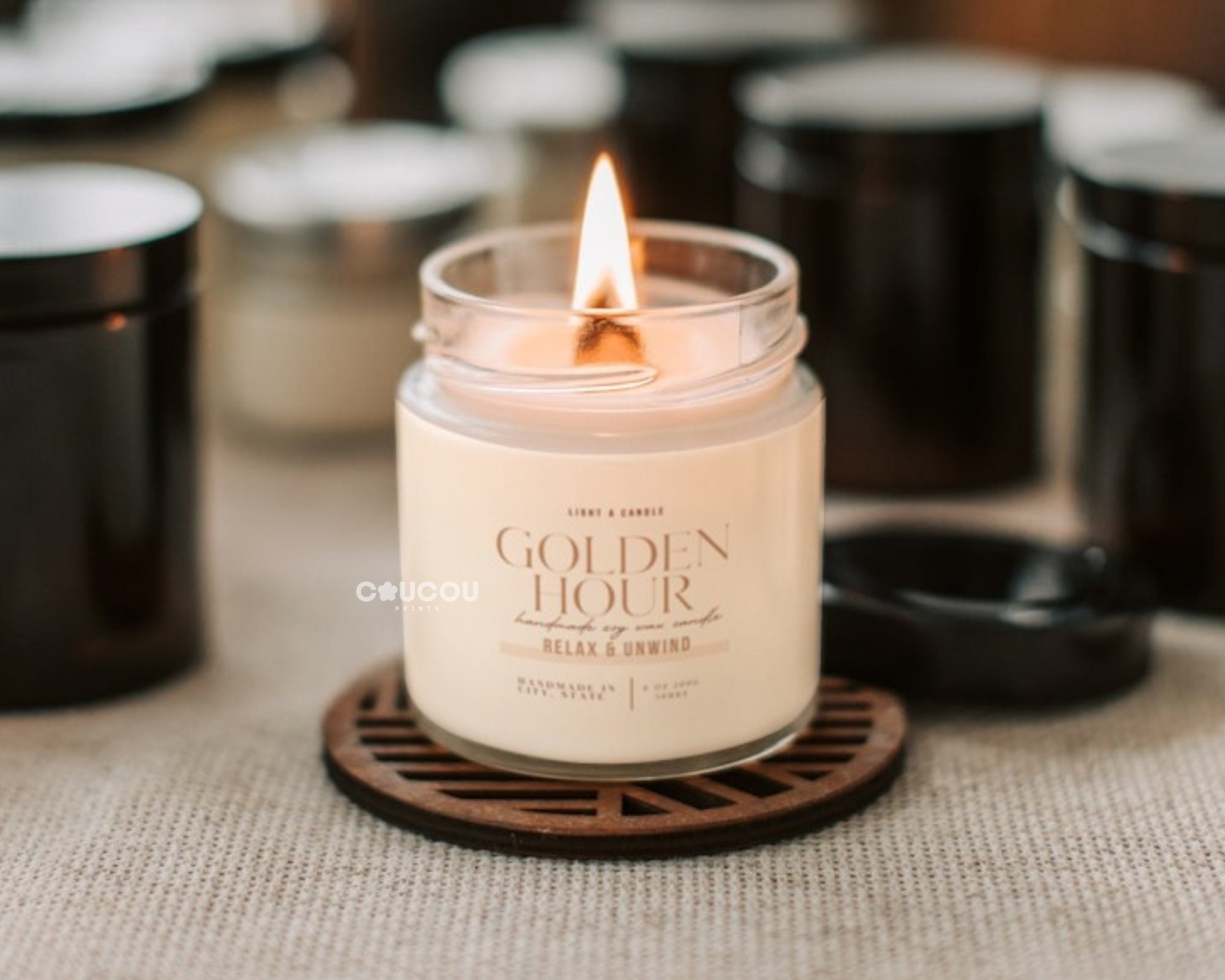Editable Candle Label Template, Custom Candle Labels Design, Printable ...