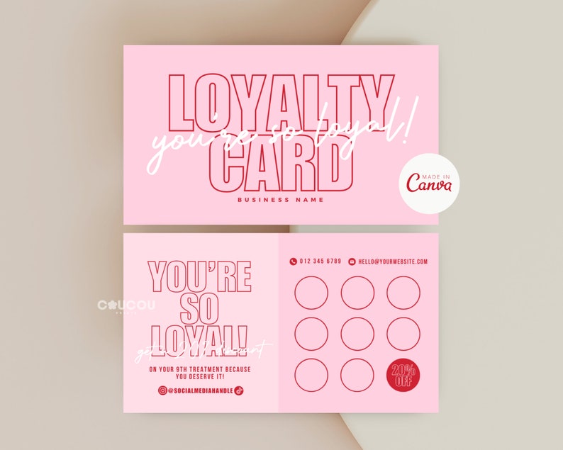 Modern Loyalty Card Template, Editable Loyalty Rewards Card Design ...