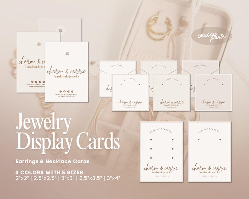 Jewelry Rack Card Jewelry Business Bundle, Jewellery Packaging, Earring Packaging Inserts ...