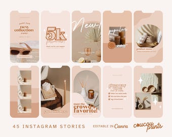 Instagram Story Templates, Editable Canva Instagram Stories, DIY Quotes for Instagram, Boho Instagram Story Designs, Ig Template Pack, Daisy