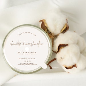 Candle Dust Cover Template, Printable Candle Label Canva, Editable Dust ...
