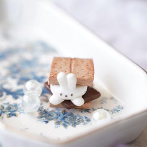 S’mores Bunny Polymer Clay Desk Pal