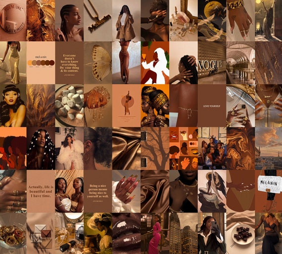 60pc Melanin Black Girl Magic Aesthetic Wall Collage DIGITAL Etsy